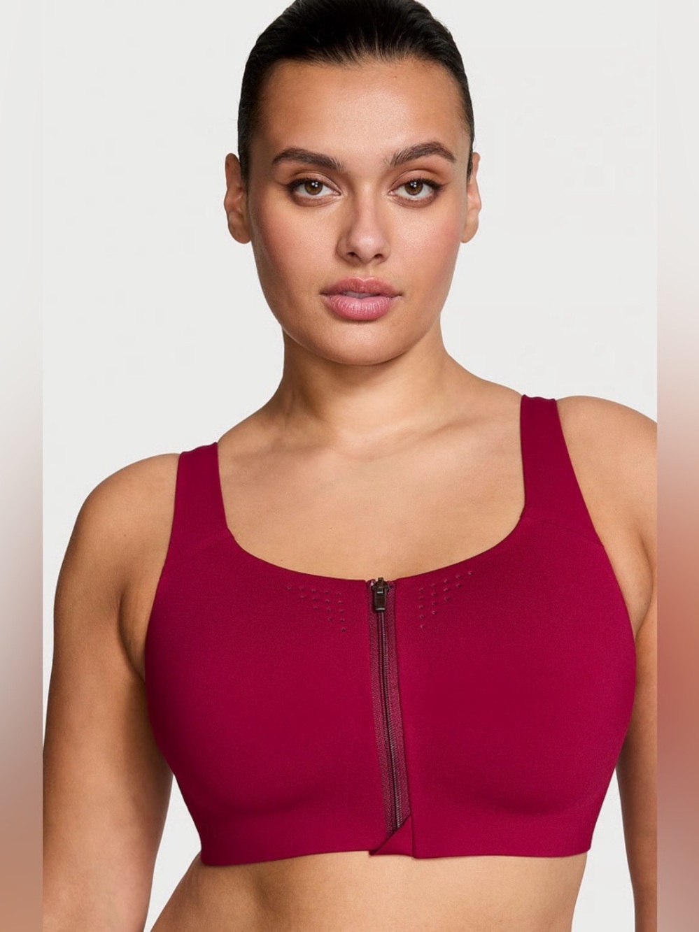 Victoria’s Secret Sport Bra 38D Front Zip High Support NWT Red